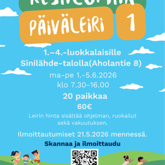 Päiväleiri Sinilähde-talolla 1.-5.6.2026