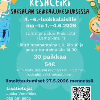 Kesäleiri Saksalan seikkailukeskuksessa 1.-4.6.2026