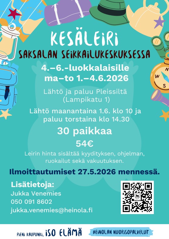 Kesäleiri Saksalan seikkailukeskuksessa 1.-4.6.2026